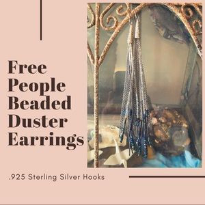FREE PEOPLE BEADED DUSTER EARRINGS w/ .925 Hooks